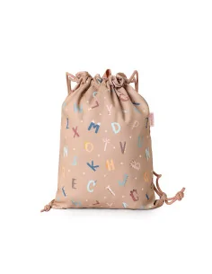 Mochila Saco Tela Funny Letters Personalizable