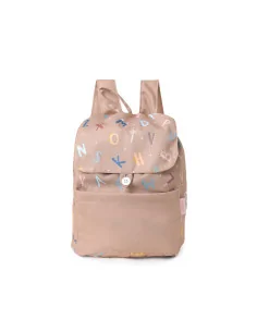 Mochila Pequeña Tela Funny Letters Personalizable