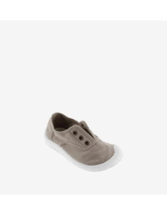 Zapatillas Barefoot Infantil Bosco Lona DREC con Elástico Beige Victoria