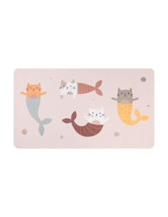 Toalla Playa Microfibra Mermaid Cats Personalizable