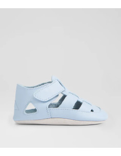 Sandalia Bebé Piel Azul Cómodas y Flexibles