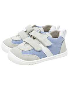 Deportiva Respetuosa Lona Azul| Zapatillas Barefoot Piruflex Pirufin