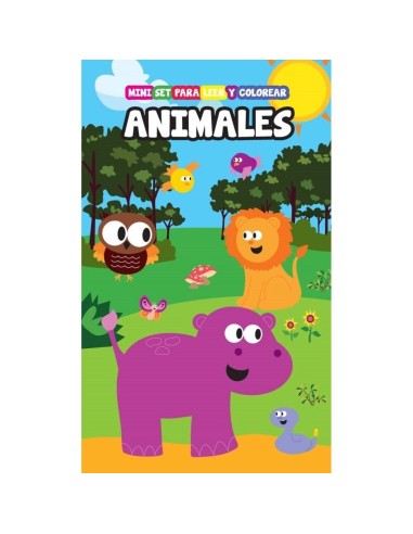 Mini set para leer y colorear: Animales