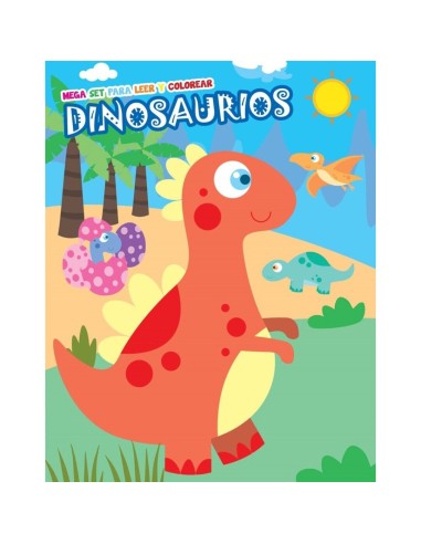 Mega set para leer y colorear: Dinosaurios