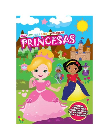 Mega set para leer y colorear: Las princesas