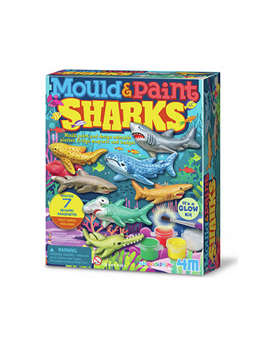 Mould&Paint Imanes de Tiburones que brillan en la oscuridad