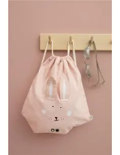 SACO DE TELA CONEJO - Mochila saco infantil - Burbujitas